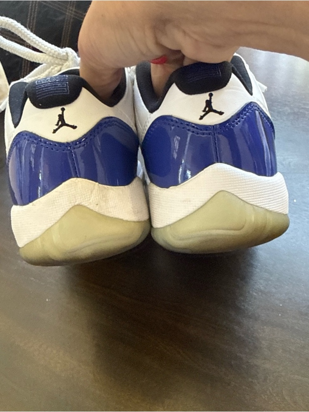 Women’s Air Jordans 1 retro low concord sneakers - Picture 7 of 14